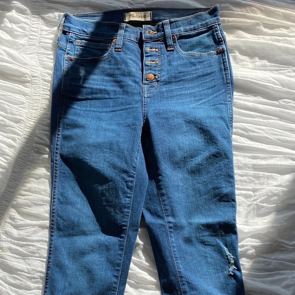 Madewell 10" High Rise Button Front Jeans Hanna 25